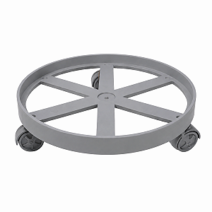Suporte para Botijão de Gás P13 com 3 Rodinhas 360° até 55kg Cinza Escuro