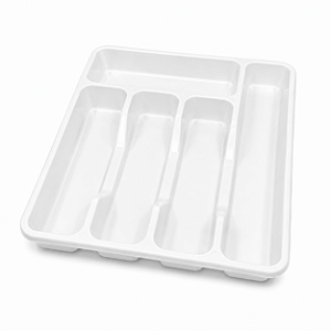 Organizador de Talheres para Gaveta Branco 5 Compartimentos 32cm