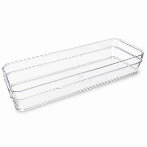 Organizador Multiuso Transparente 38cm para Gaveta Armário Geladeira