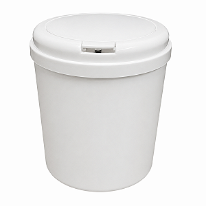 Lixeira Max Toc 6 Litros Branca com Tampa Click para Banheiro Cozinha