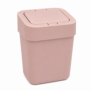 Lixeira 4 Litros Rose com Tampa Click Compacta Saquinho Oculto