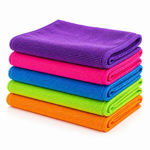 Kit 5 Panos de Microfibra 28x28cm Limpeza Multiuso Alta Absorção