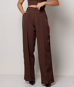 Calça Pantalona Helô Coffee