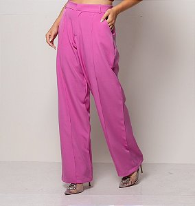 Calça Pantalona Helô Rosa Chiclete