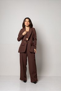 Conjunto de Alfaiataria Betina Coffee