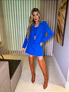 Conjunto de Alfaiataria Eloá Azul Royal