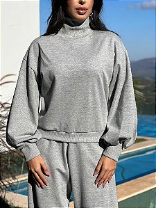 Blusa de moletom Louise Cinza