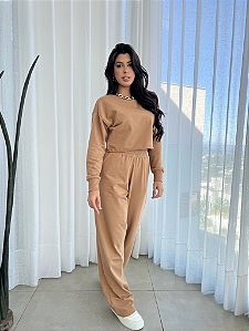 Conjunto de moletom Layla Camel