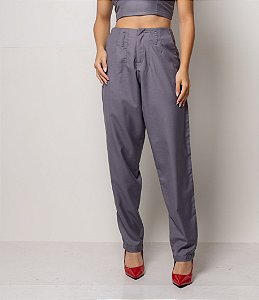 Calça Cenoura Marília Cinza