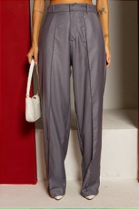 Calça Pantalona Helô Cinza