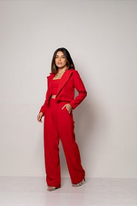 Conjunto de Alfaiataria Stella Vermelho