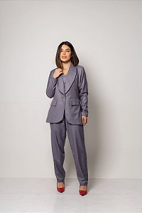 Conjunto de Alfaiataria Cecília - Cinza