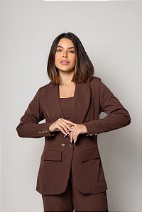 Conjunto de Alfaiataria Cecília - Marrom