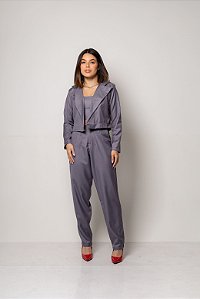 Conjunto de Alfaiataria Lavínia - Cinza