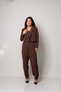 Conjunto de Alfaiataria Lavínia - Marrom