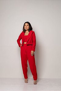 Conjunto de Alfaiataria Lavínia - Vermelho
