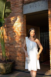 Vestido Rosária Rosa Off White