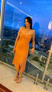 Vestido Helena de Linho Terracota