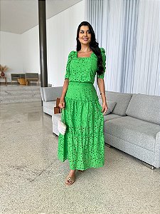 OPORTUNIDADE - Conjunto Laise Francesca Verde Primavera