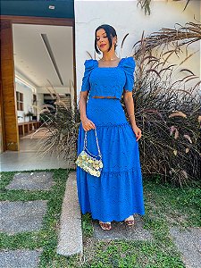 OPORTUNIDADE - Conjunto de Laise Francesca Azul Royal