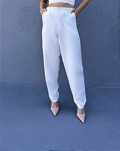 OPORTUNIDADE - Calça Cenoura Marília Off White