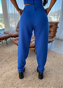 OPORTUNIDADE - Calça Cenoura Marília Azul Royal