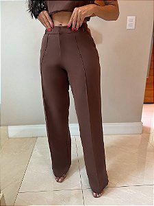 OPORTUNIDADE - Calça Pantalona Helô Coffee