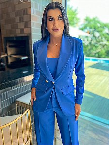 OPORTUNIDADE - Blazer Bella Azul Royal