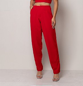 OPORTUNIDADE - Calça Cenoura Marília Vermelho