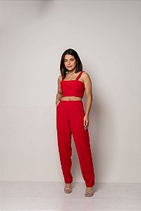 OPORTUNIDADE - Conjunto de Alfaiataria Cecília - Vermelho