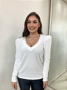 Blusa de Moletom Luiza Off White
