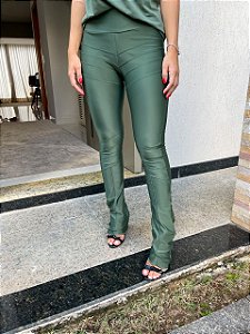 Calça Prada Ônix Flare Verde Militar
