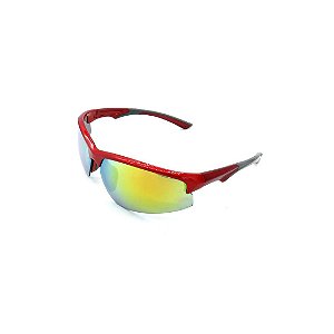 Óculos de Sol Prorider Vermelho e Cinza com Lente Espelhada Colorida - B88-9005