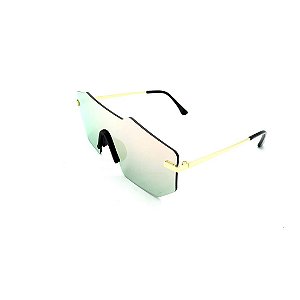 Óculos Solar Prorider Dourado Com Lente Espelhada Colorida - COL17118-2