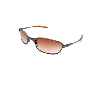 Óculos de Sol Prorider Retrô Cinza Brilhante com Lentes Degradê Laranja - VULCONC1