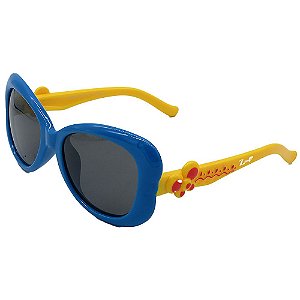 Óculos de Sol Infantil ZJim Silicone Arredondado Azul e Amarelo