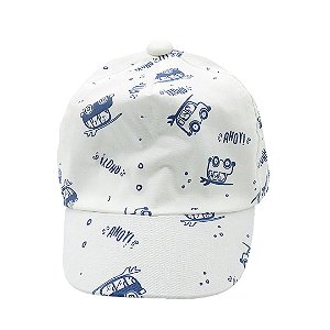 Boné Infantil Zjim branco estampado