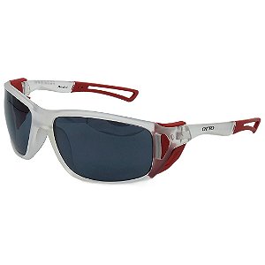 Óculos Solar OTTO Translucido esportivo com detalhes em vermelho - R20545C4