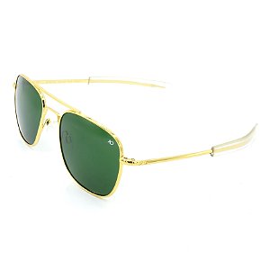 Óculos Solar Prorider Retro Stage Dourado com lente verde fumê - 1888AO