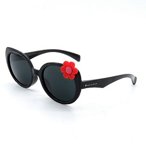 Óculos Solar Prorider Preto com flor Vermelha - PROCFV