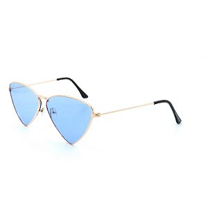 Óculos Teen Prorider em Metal Monel® Dourado com lente Azul - PROAM
