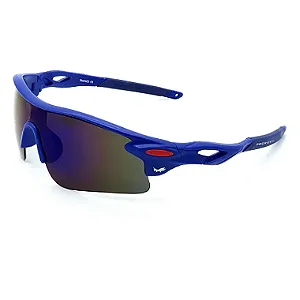 Óculos de Sol Esportivo Prorider em Grilamid® TR-90 Azul com lente Espelhada D