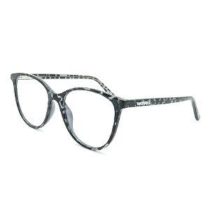 Óculos Receituário WAVES Animal Print preto - NALU