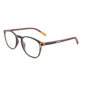 Óculos Receituário WAVES Animal Print marrom - OHANA