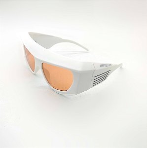 Óculos Solar Stylos Prorider Branco com Lente Laranja Marrom - ESQ24