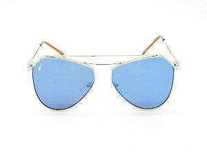 Óculos de Sol Prorider Dourado com Lente Azul - 5226