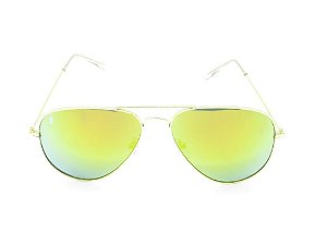Óculos de Sol Prorider Dourado Aviador com Lente Gradiente - H03026-1