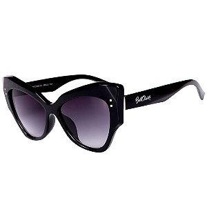 Óculos de Sol Feminino BellClover Preto com Detalhe Dourado