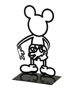 Porta Vinho Preto Mickey 15x9cm - Disney