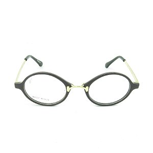Óculos Receituário Prorider Arredondado Preto e Dourado - b6027c52